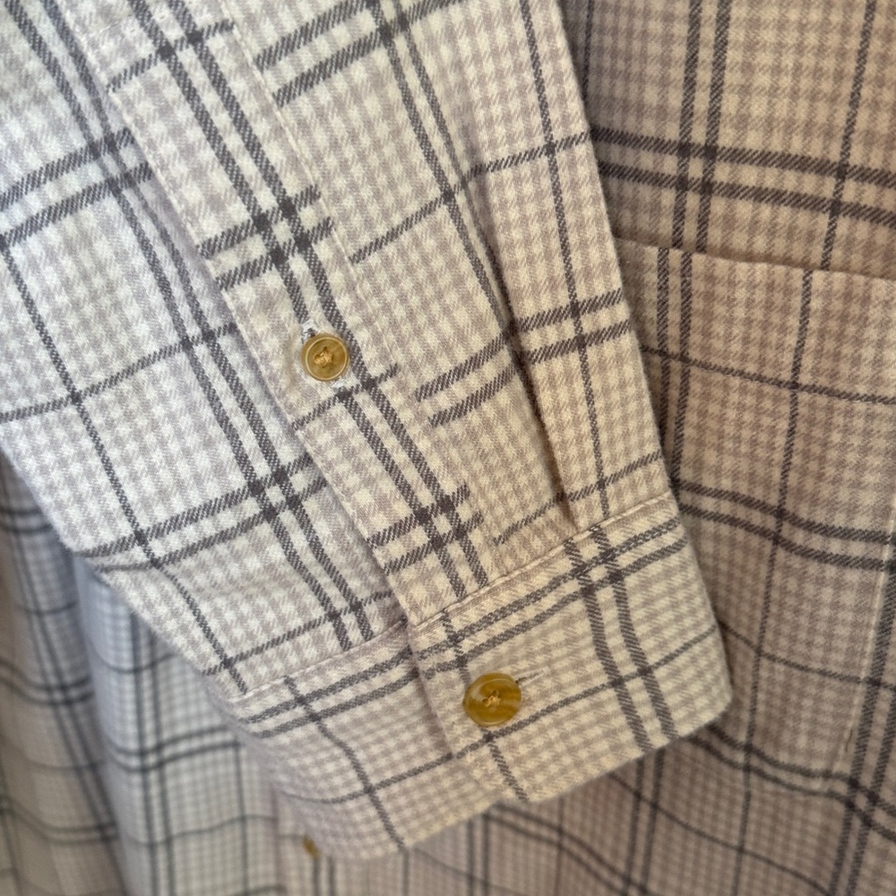 Abercrombie & Fitch 100% Cotton Soft A&F Flannel Button Down Shirt - L TALL - Picture 4 of 7